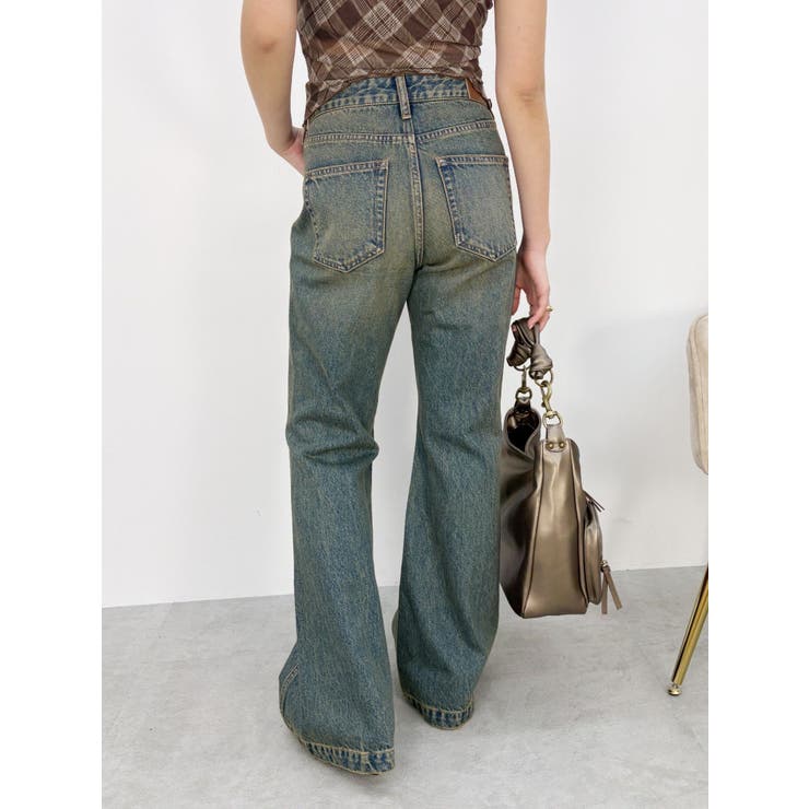 センターシームワイドフレアデニムパンツ | EVRIS | 詳細画像21 