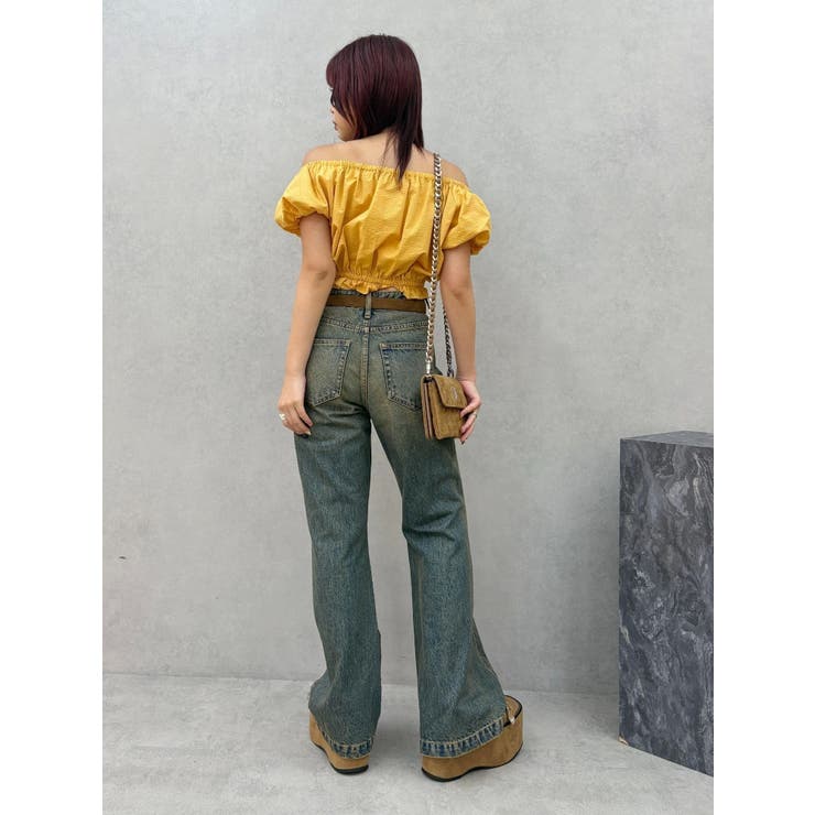 センターシームワイドフレアデニムパンツ | EVRIS | 詳細画像28 