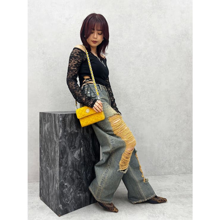 ハイダメージワイドデニムパンツ | EVRIS | 詳細画像17 