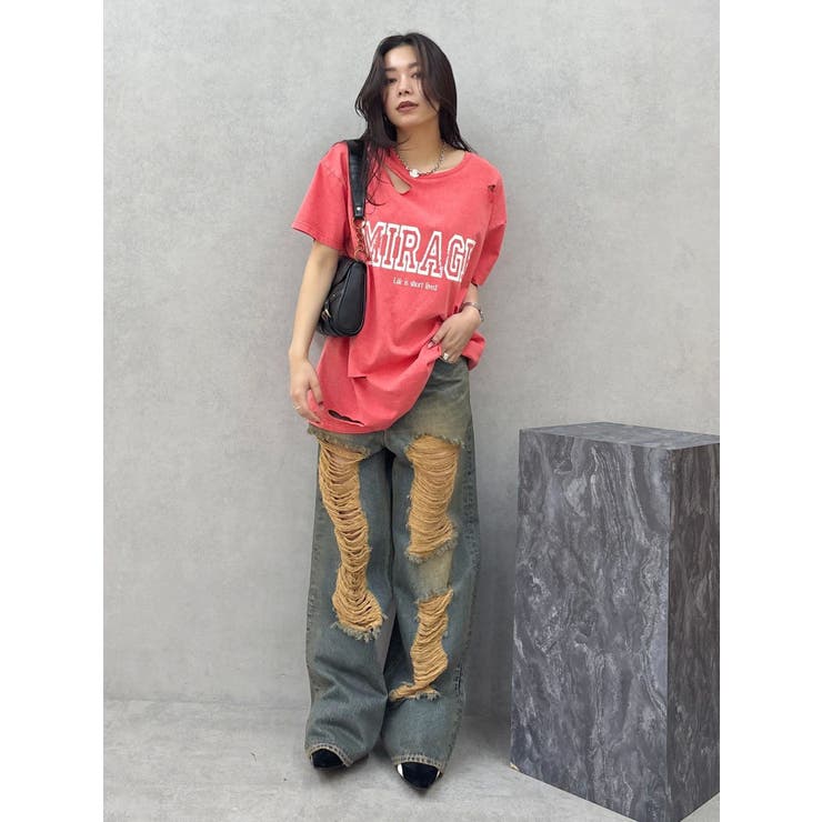 ハイダメージワイドデニムパンツ | EVRIS | 詳細画像23 