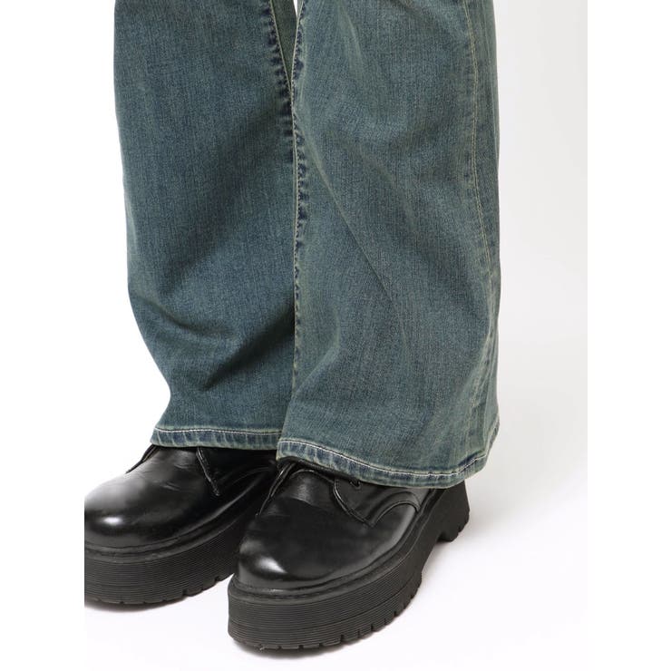 ヴィンテージライクストレッチフレアデニムパンツ | EVRIS | 詳細画像26 