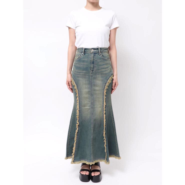 シェリエ sheller デニムスカート マーメイド GISELe 4月号掲載】atelier SOMETHING MERMAID DENIM SKIRT