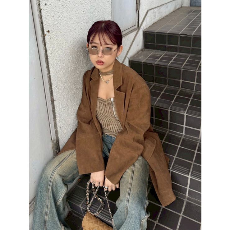 Eモチーフピグメントチョーカーベアニットトップス | EVRIS | 詳細画像16 