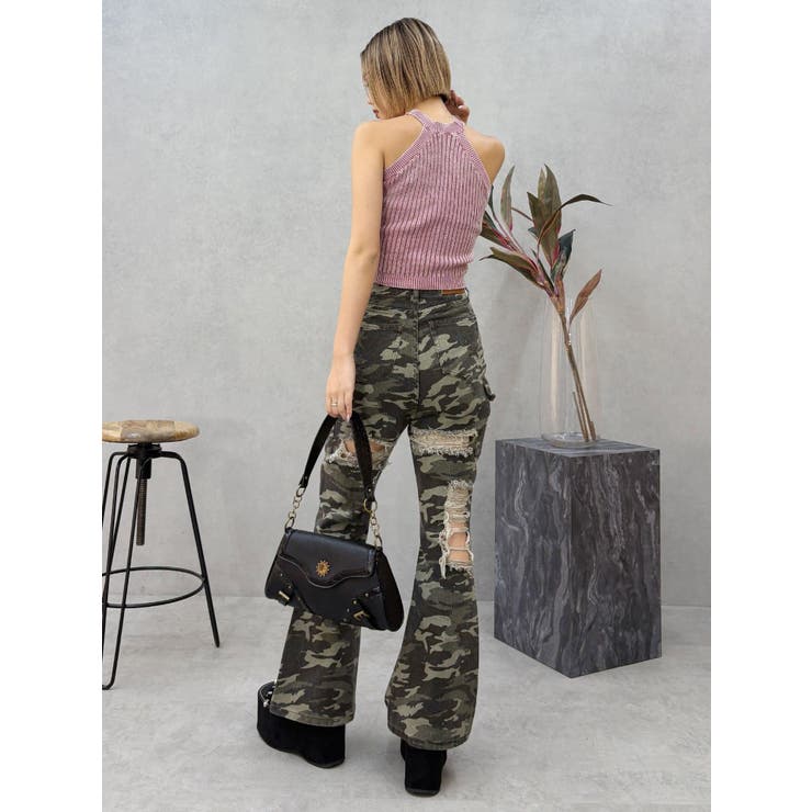 Eモチーフピグメントチョーカーベアニットトップス | EVRIS | 詳細画像23 