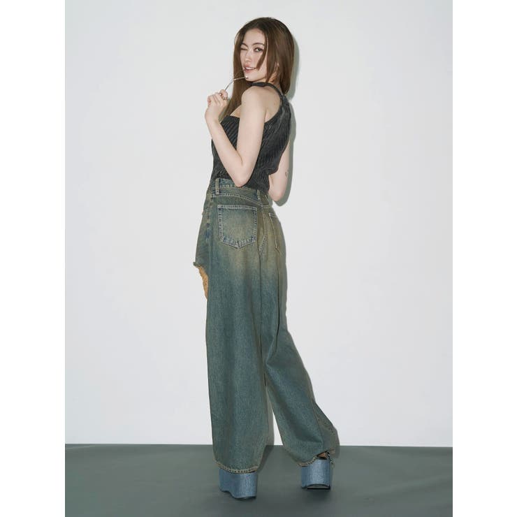 Eモチーフピグメントチョーカーベアニットトップス | EVRIS | 詳細画像7 