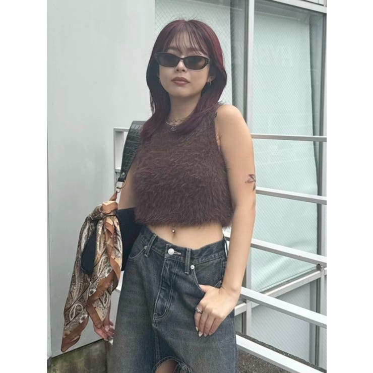 ファンシーヤーンノースリニットトップス | EVRIS | 詳細画像13 