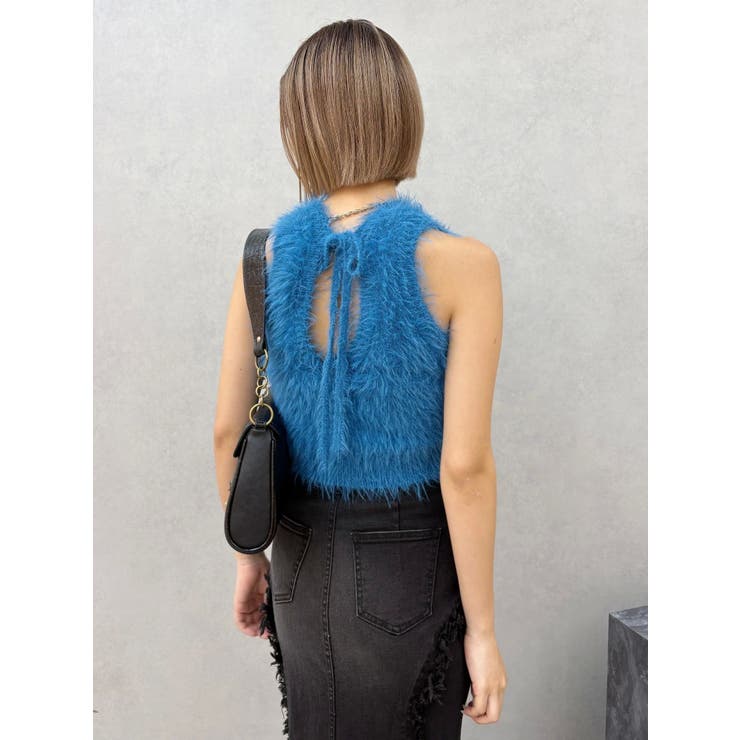 ファンシーヤーンノースリニットトップス | EVRIS | 詳細画像18 