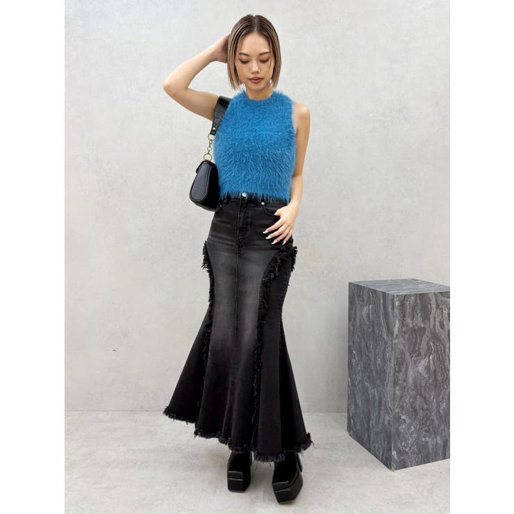 ファンシーヤーンノースリニットトップス | EVRIS | 詳細画像21 