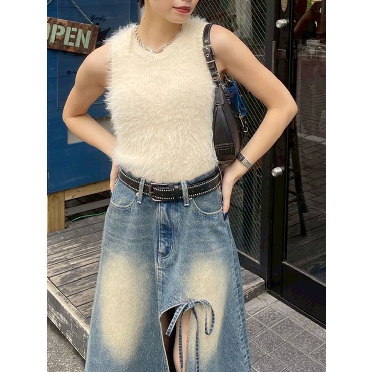 ファンシーヤーンノースリニットトップス | EVRIS | 詳細画像23 