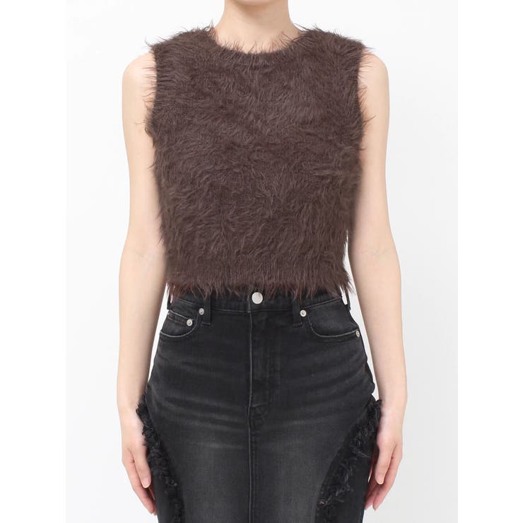 ファンシーヤーンノースリニットトップス | EVRIS | 詳細画像29 