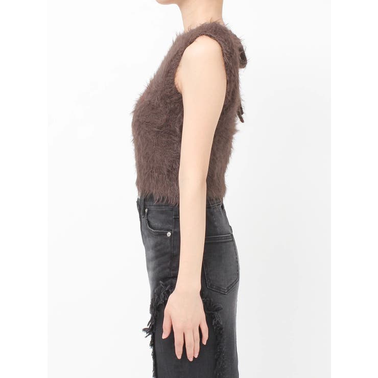 ファンシーヤーンノースリニットトップス | EVRIS | 詳細画像30 