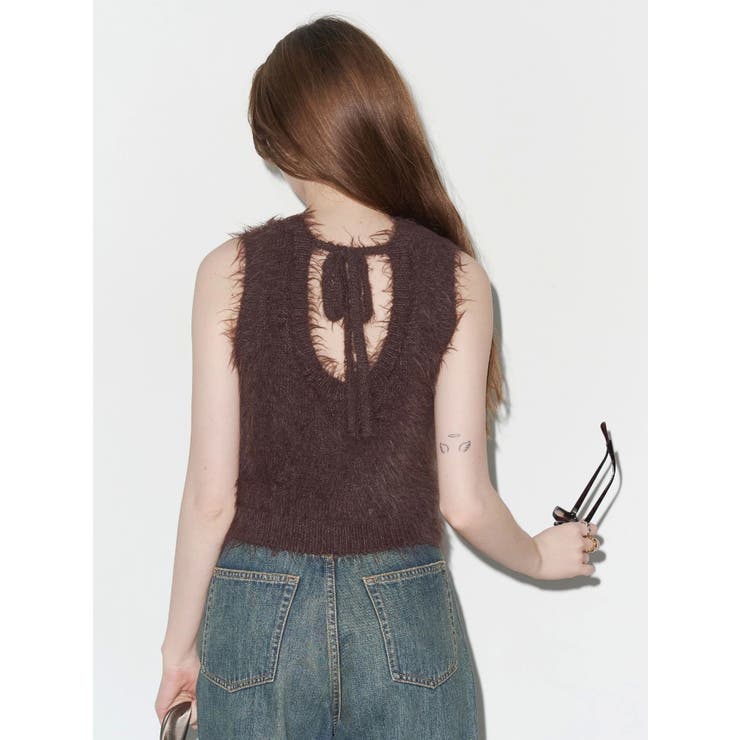 ファンシーヤーンノースリニットトップス | EVRIS | 詳細画像5 