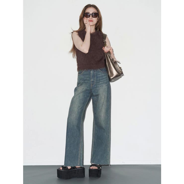 ファンシーヤーンノースリニットトップス | EVRIS | 詳細画像7 