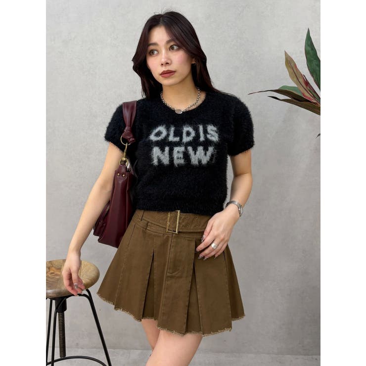 ジャガードロゴシャギーニットトップス | EVRIS | 詳細画像12 