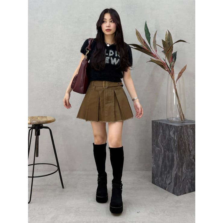 ジャガードロゴシャギーニットトップス | EVRIS | 詳細画像14 