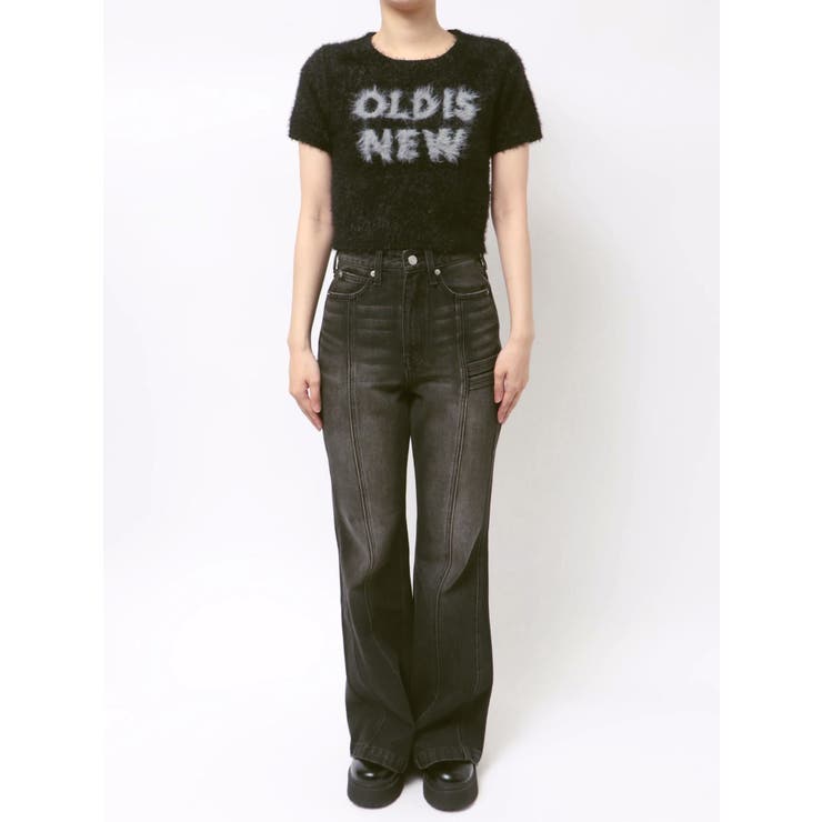 ジャガードロゴシャギーニットトップス | EVRIS | 詳細画像37 