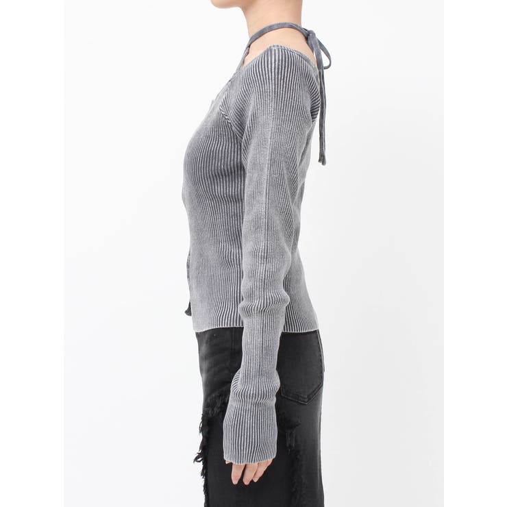 ピグメントジップホルターネックニットトップス | EVRIS | 詳細画像18 