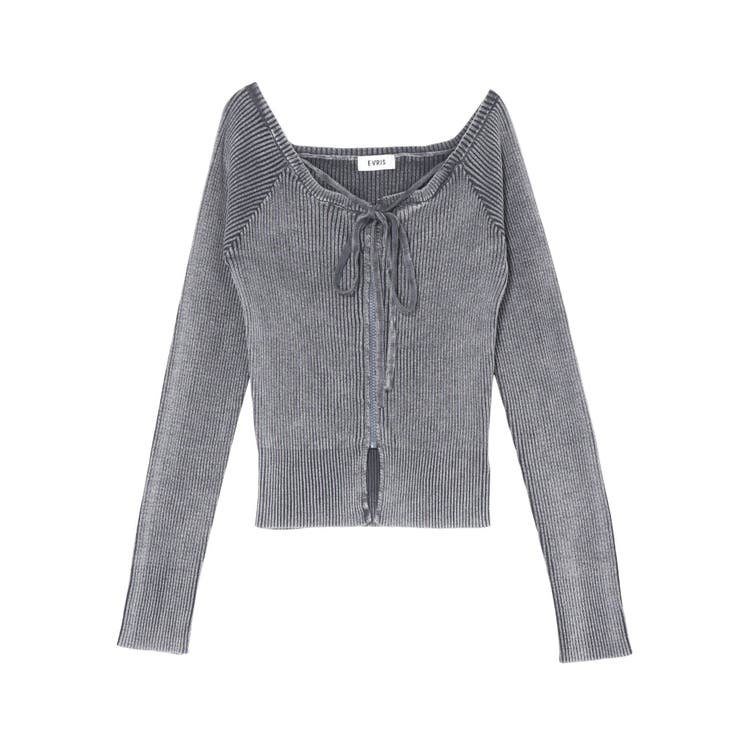 ピグメントジップホルターネックニットトップス | EVRIS | 詳細画像28 