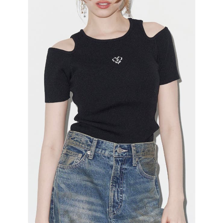 オープンショルダーニット | EVRIS | 詳細画像1 