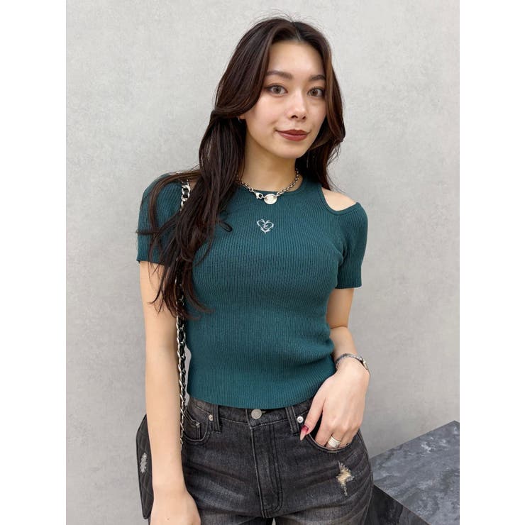 オープンショルダーニット | EVRIS | 詳細画像21 