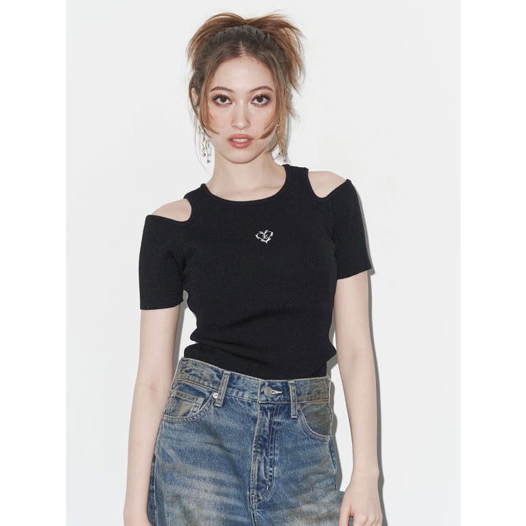 オープンショルダーニット | EVRIS | 詳細画像3 