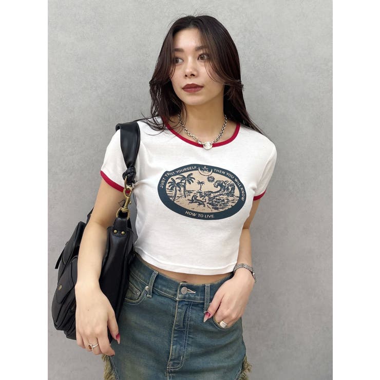 リンガーグラフィックショートTシャツ | EVRIS | 詳細画像10 