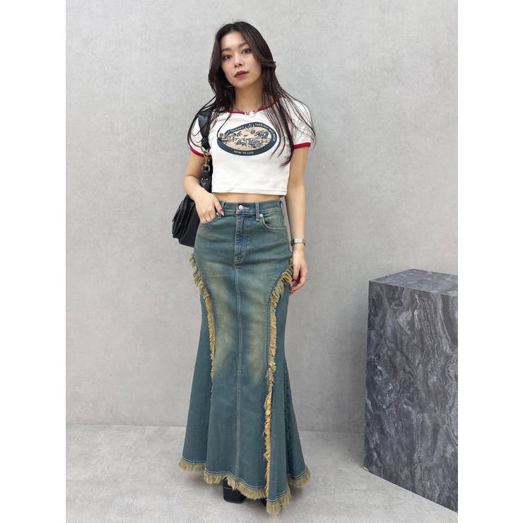 リンガーグラフィックショートTシャツ | EVRIS | 詳細画像11 