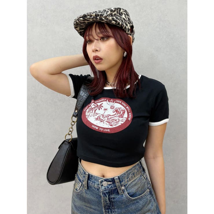 リンガーグラフィックショートTシャツ | EVRIS | 詳細画像14 