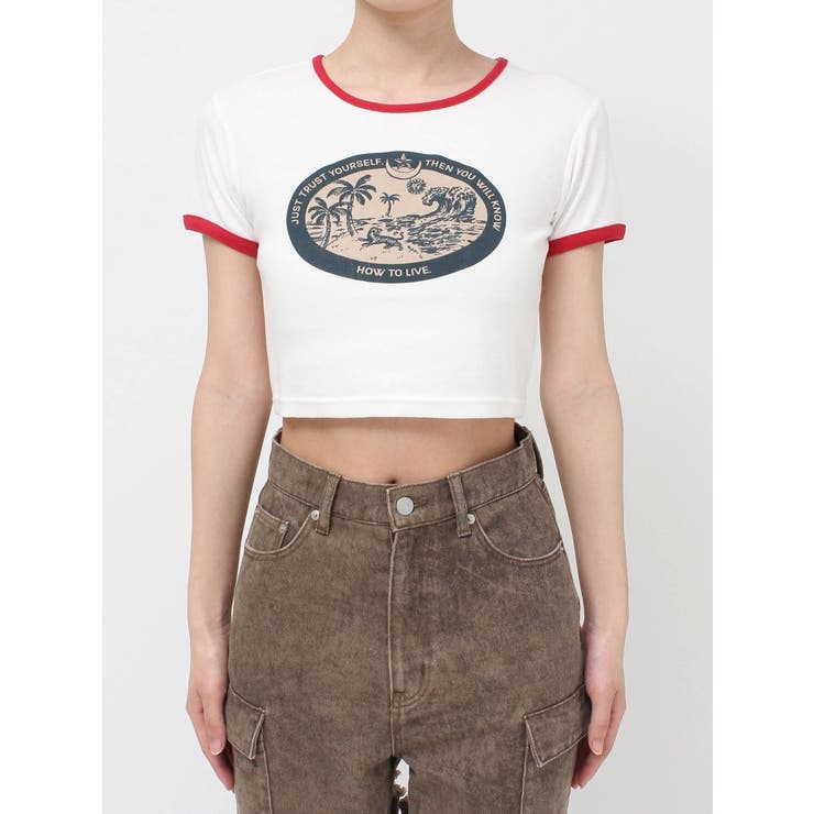 リンガーグラフィックショートTシャツ | EVRIS | 詳細画像24 