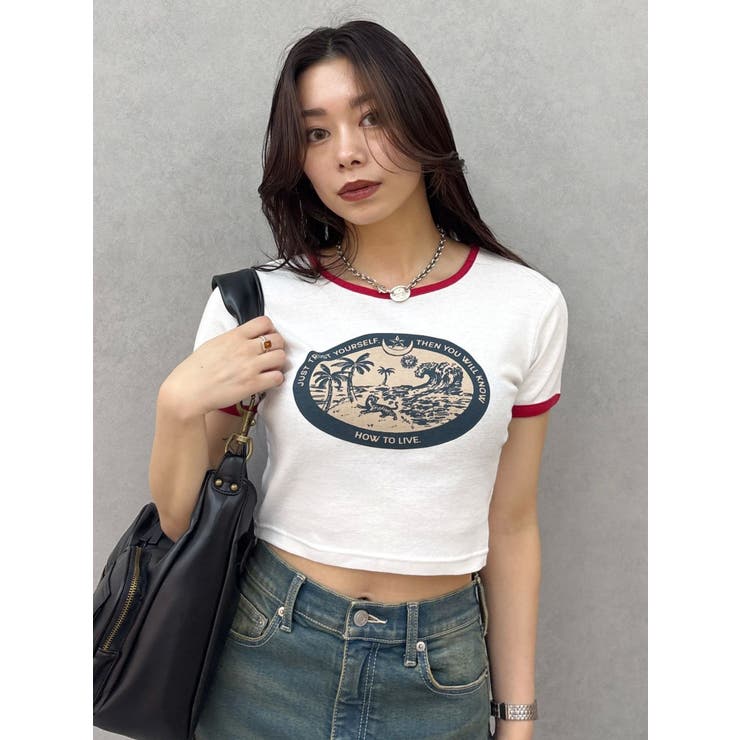 リンガーグラフィックショートTシャツ | EVRIS | 詳細画像9 