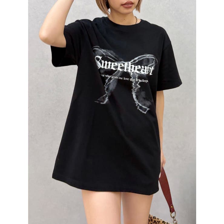 フロントリボングラフィックBIG Tシャツ | EVRIS | 詳細画像12 