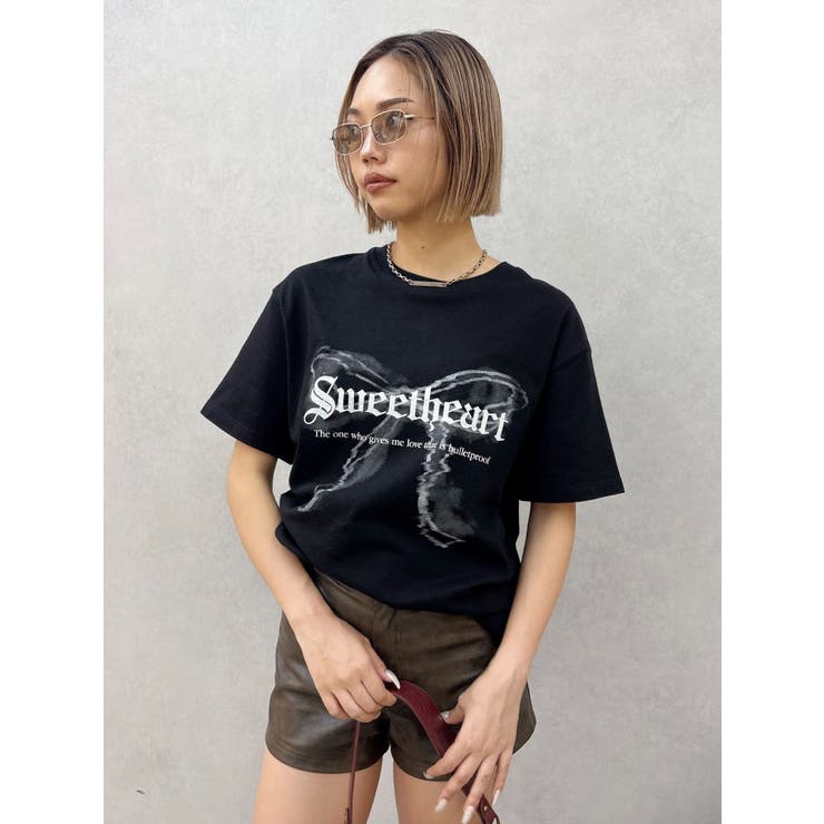 EVRIS - evris フリンジtシャツ フロントリボングラフィックBIG Tシャツ[品番：MKSW0065860