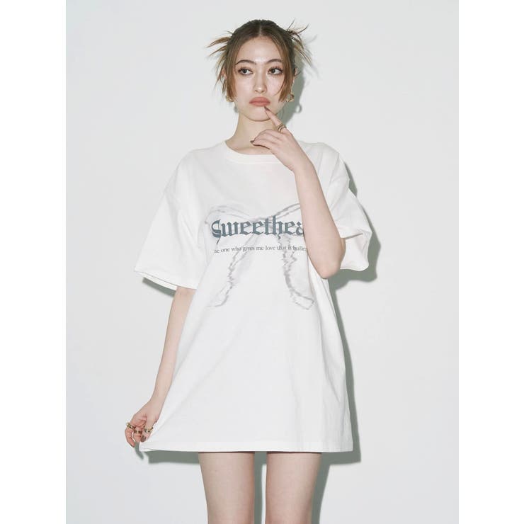 えりっく フロントリボングラフィックBIG Tシャツ[品番：MKSW0065860