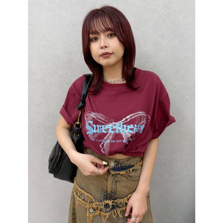 フロントリボングラフィックBIG Tシャツ | EVRIS | 詳細画像21 