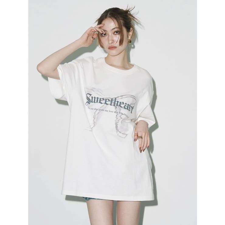 フロントリボングラフィックBIG Tシャツ | EVRIS | 詳細画像3 