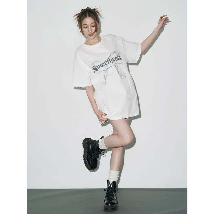 フロントリボングラフィックBIG Tシャツ | EVRIS | 詳細画像7 