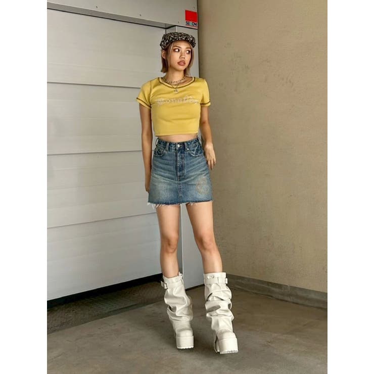 スタッズグラフィックショートTシャツ | EVRIS | 詳細画像36 