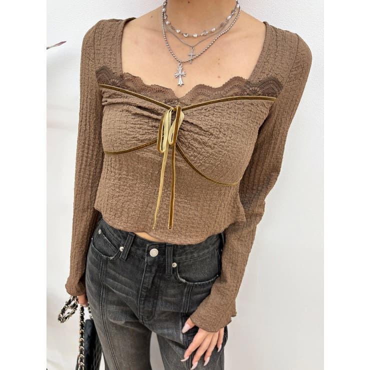 レースドッキングトップス | EVRIS | 詳細画像21 