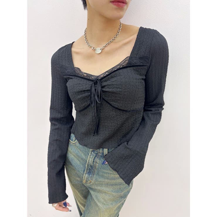 レースドッキングトップス | EVRIS | 詳細画像9 