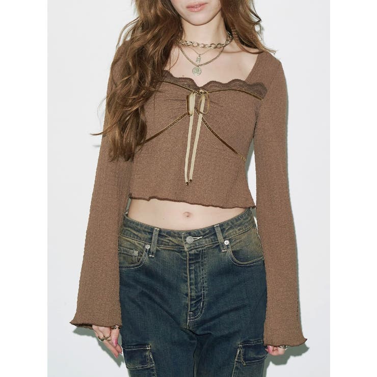 ブラウン | レースドッキングトップス | EVRIS