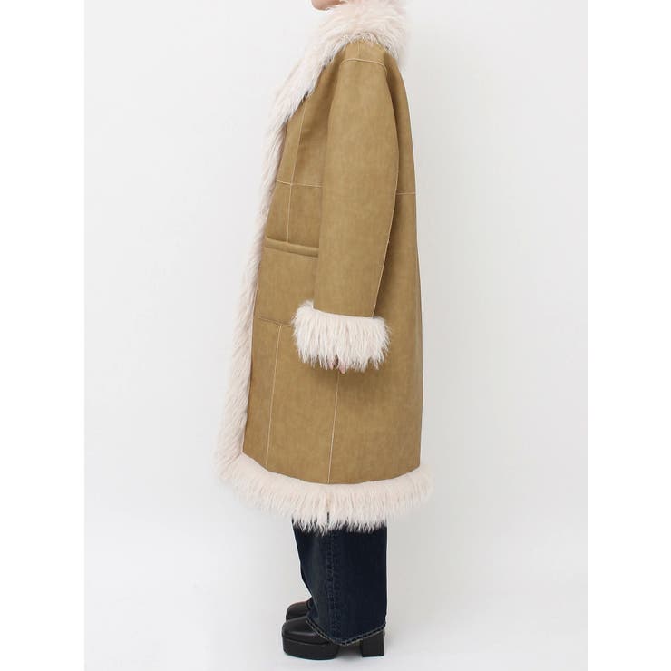 フェイクファームートンロングコート | EVRIS | 詳細画像26 