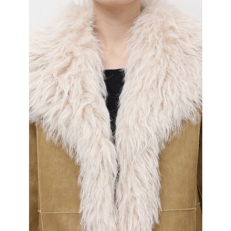 フェイクファームートンロングコート | EVRIS | 詳細画像28 