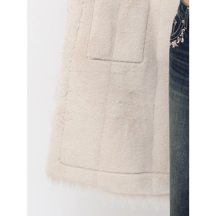 フェイクファームートンロングコート | EVRIS | 詳細画像31 