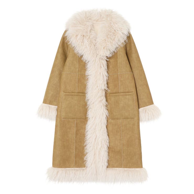 フェイクファームートンロングコート | EVRIS | 詳細画像38 