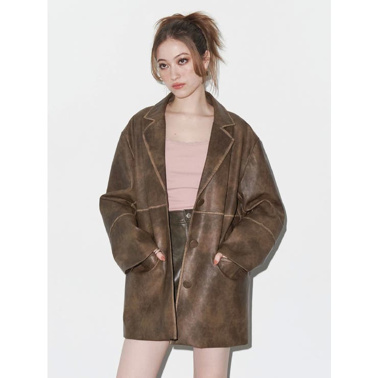 ブラウン | ヴィンテージライクジャケット | EVRIS