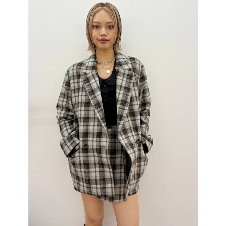 チェックルーズジャケット【セットアップ着用可能】 | EVRIS | 詳細画像10 