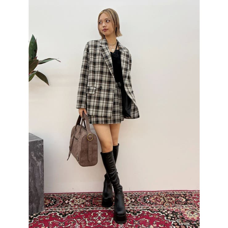 チェックルーズジャケット【セットアップ着用可能】 | EVRIS | 詳細画像12 