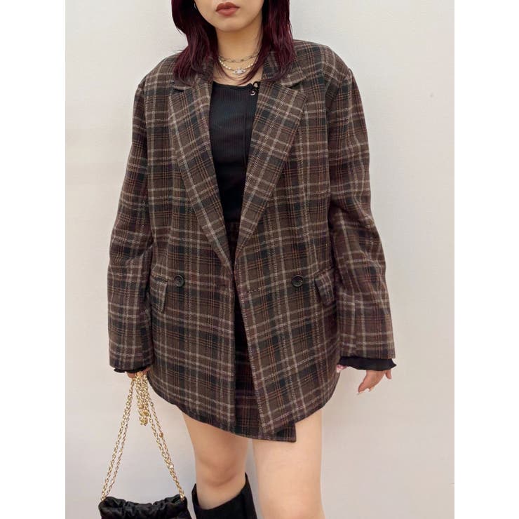 チェックルーズジャケット【セットアップ着用可能】 | EVRIS | 詳細画像14 