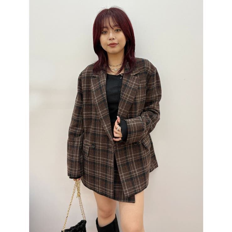 チェックルーズジャケット【セットアップ着用可能】 | EVRIS | 詳細画像15 