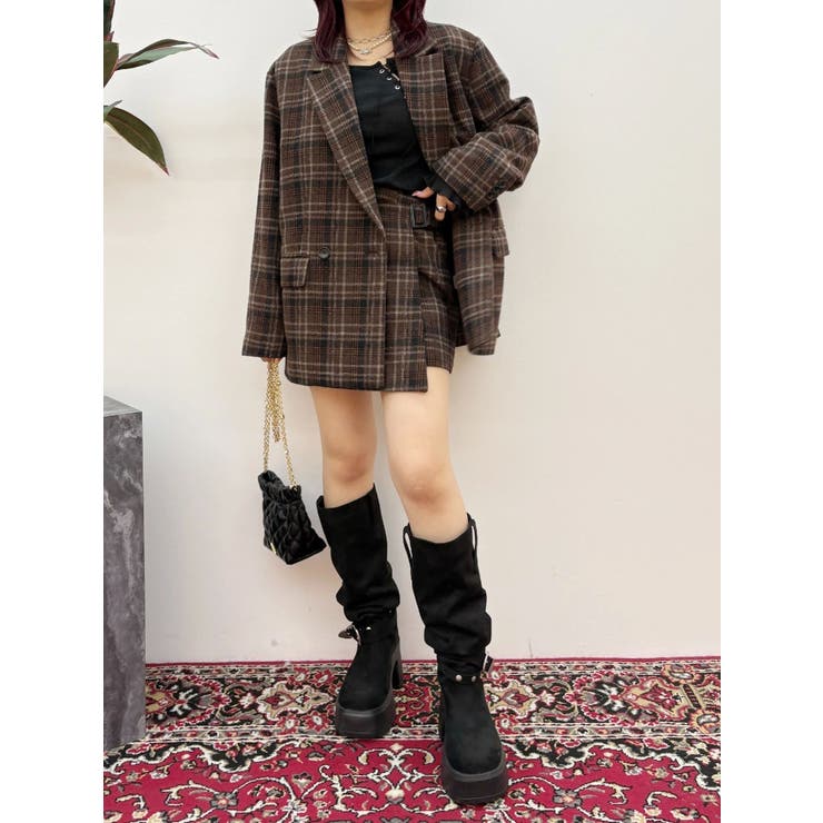 チェックルーズジャケット【セットアップ着用可能】 | EVRIS | 詳細画像16 